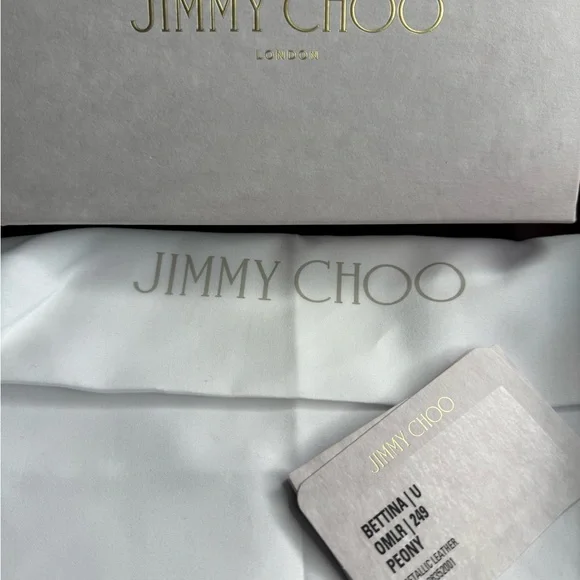 NIB Jimmy Choo Pink Metallic Bettina Leather Continental Wallet - Picture 9 of 9